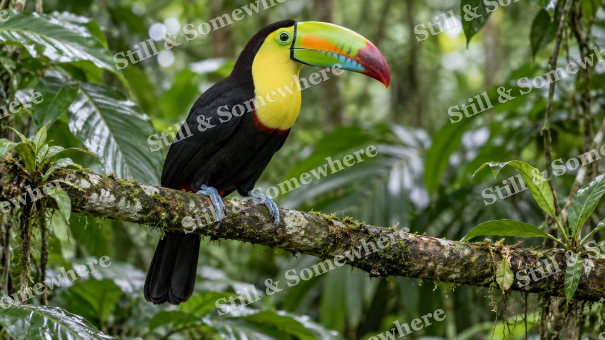 Toucan Rainforest Canopy, wildlife artwork preview