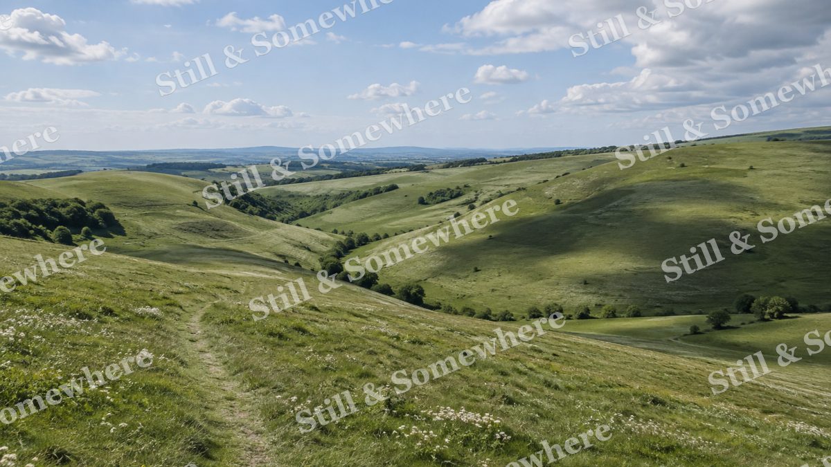 Sunlit Chalk Downland, scenery artwork preview