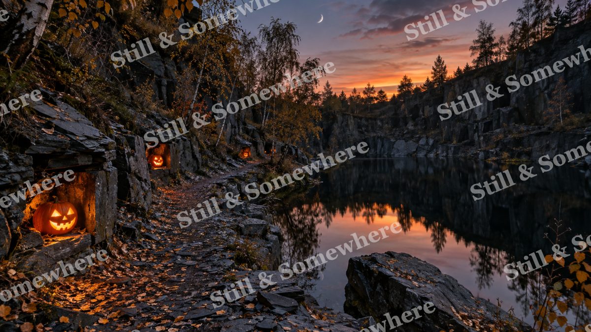 Pumpkin Lanterns in the Quarry, halloween artwork preview