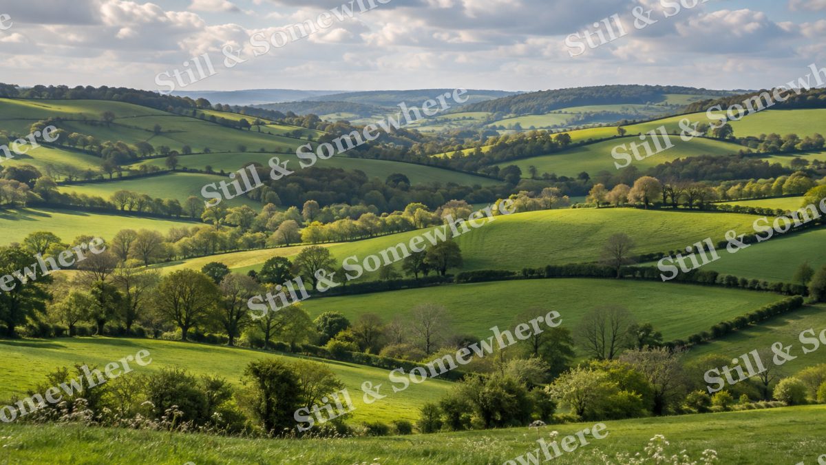 Rolling Green Hills and Hedgerows, scenery artwork preview