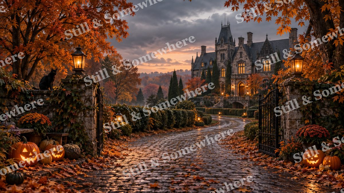 17 Winding Lane To The Manor, halloween artwork preview
