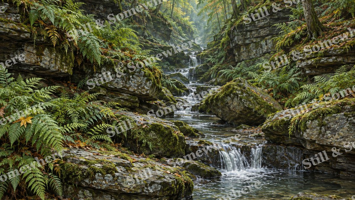 Ravine of Ferns and Stone, forests artwork preview