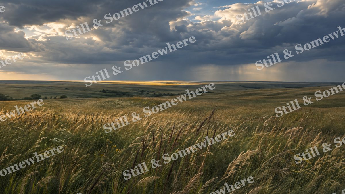 Rain Clouds Over Open Prairie, scenery artwork preview