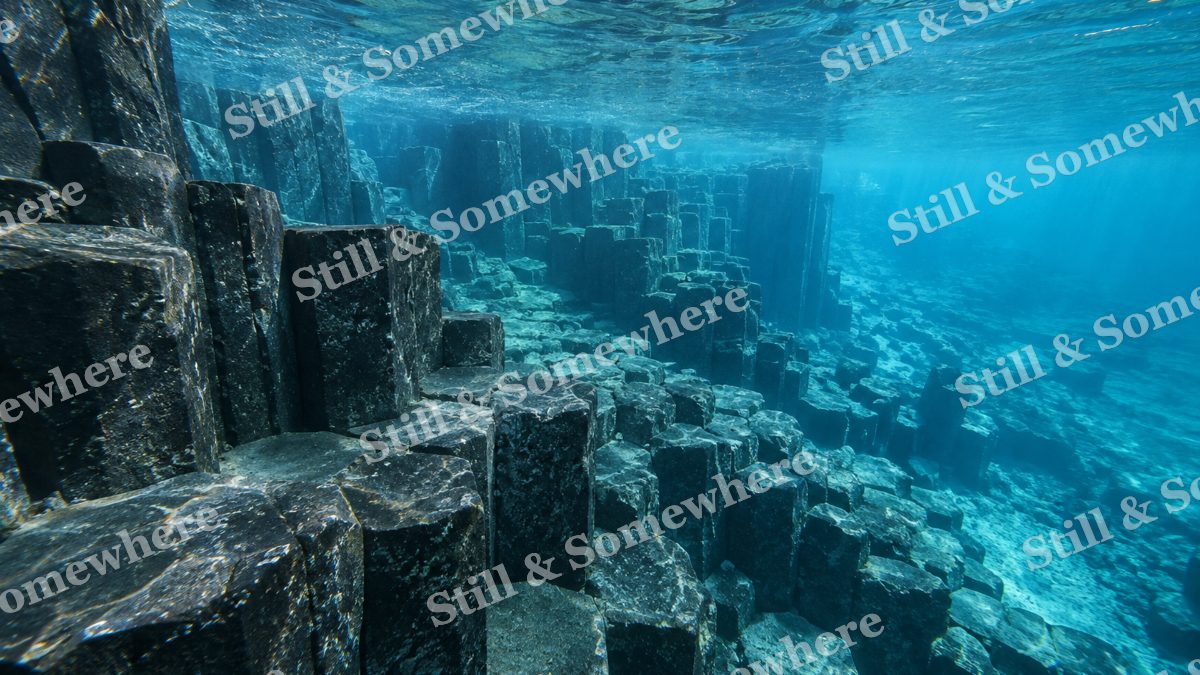 Submerged Basalt Columns, ocean artwork preview