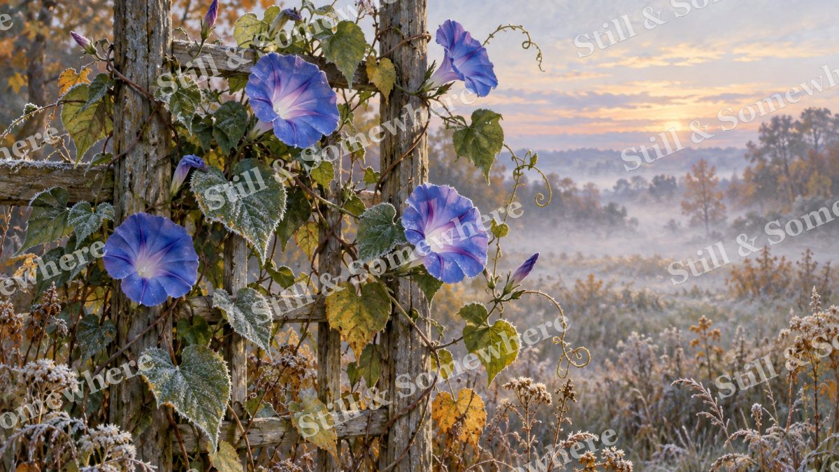 Morning Glory before the Frost, botanicals artwork preview