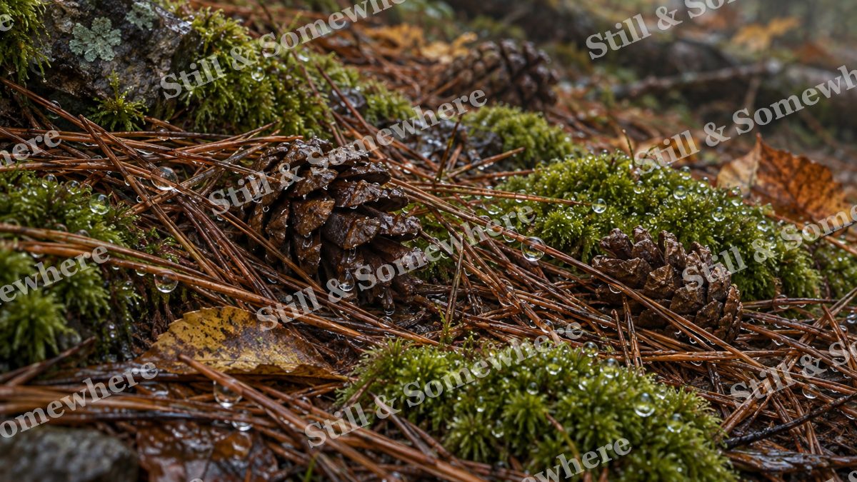 Pine Needles after the Shower, forests artwork preview