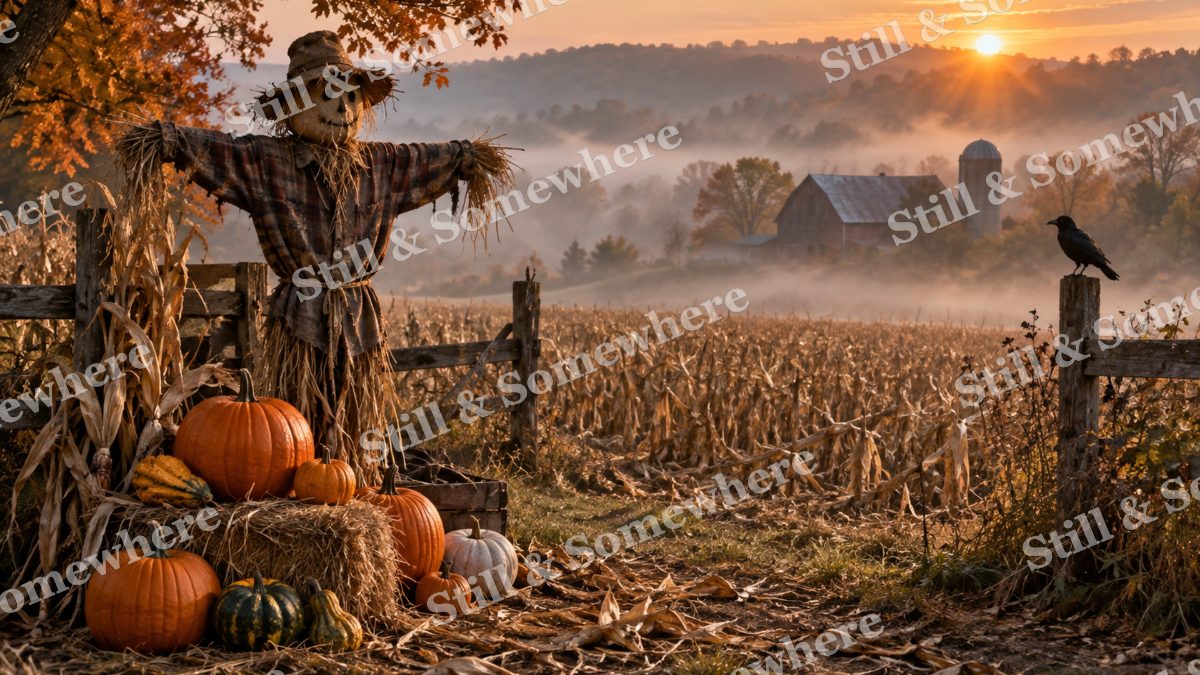 19 Misty Cornfield Edge, halloween artwork preview
