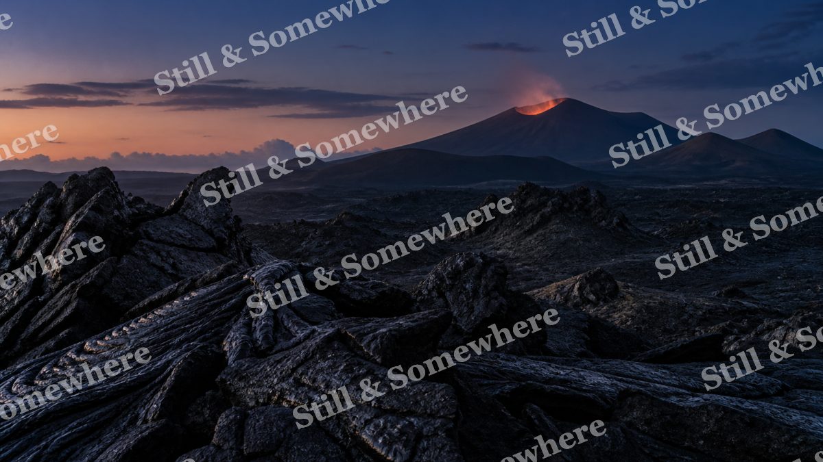 Volcanic Dusk, mountains artwork preview
