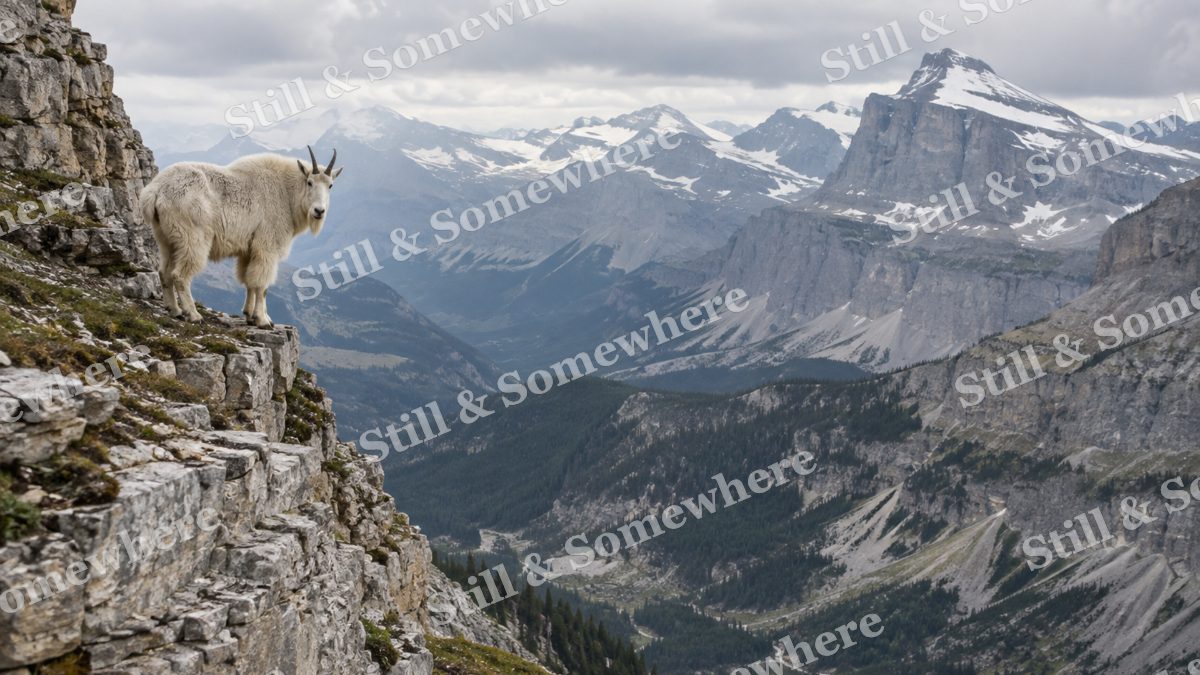 Mountain Goat Limestone Ledge, mountains artwork preview
