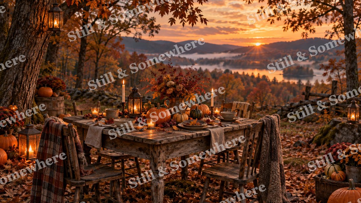 32 Candlelit Forest Supper, halloween artwork preview