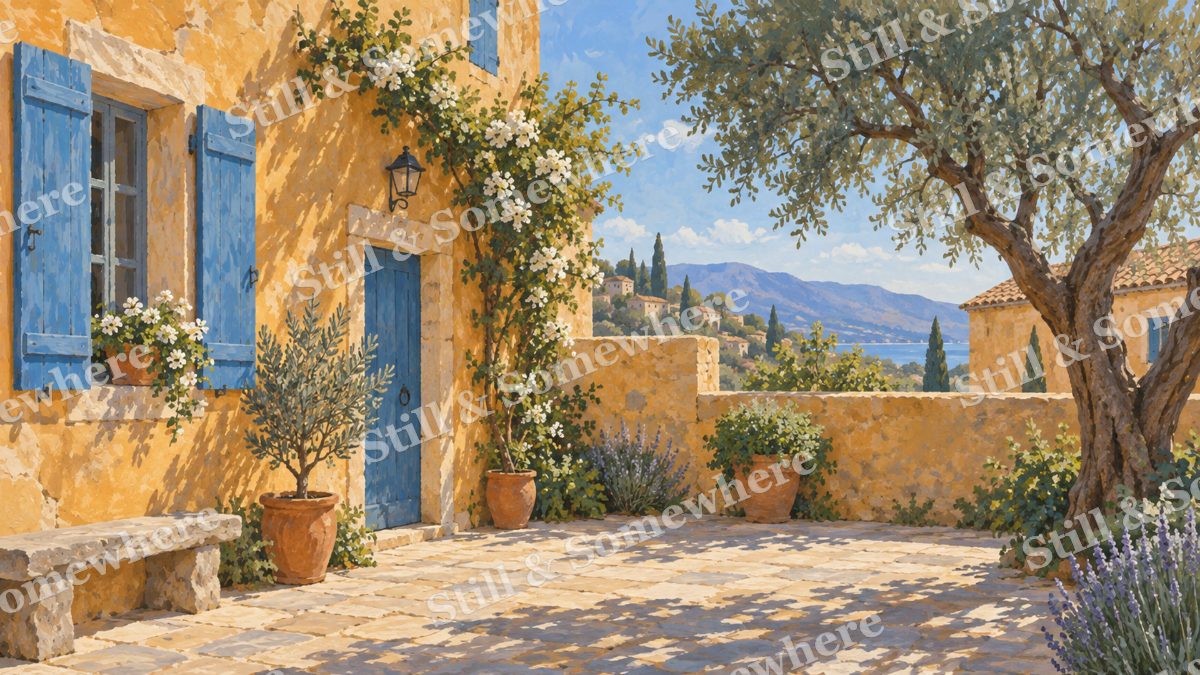 The Ochre Courtyard, paintings artwork preview