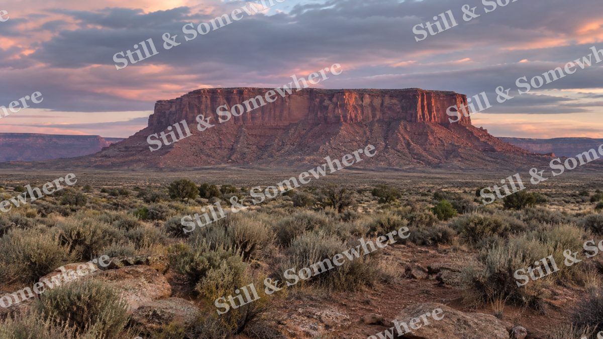 Red Desert Mesa and Sagebrush, scenery artwork preview