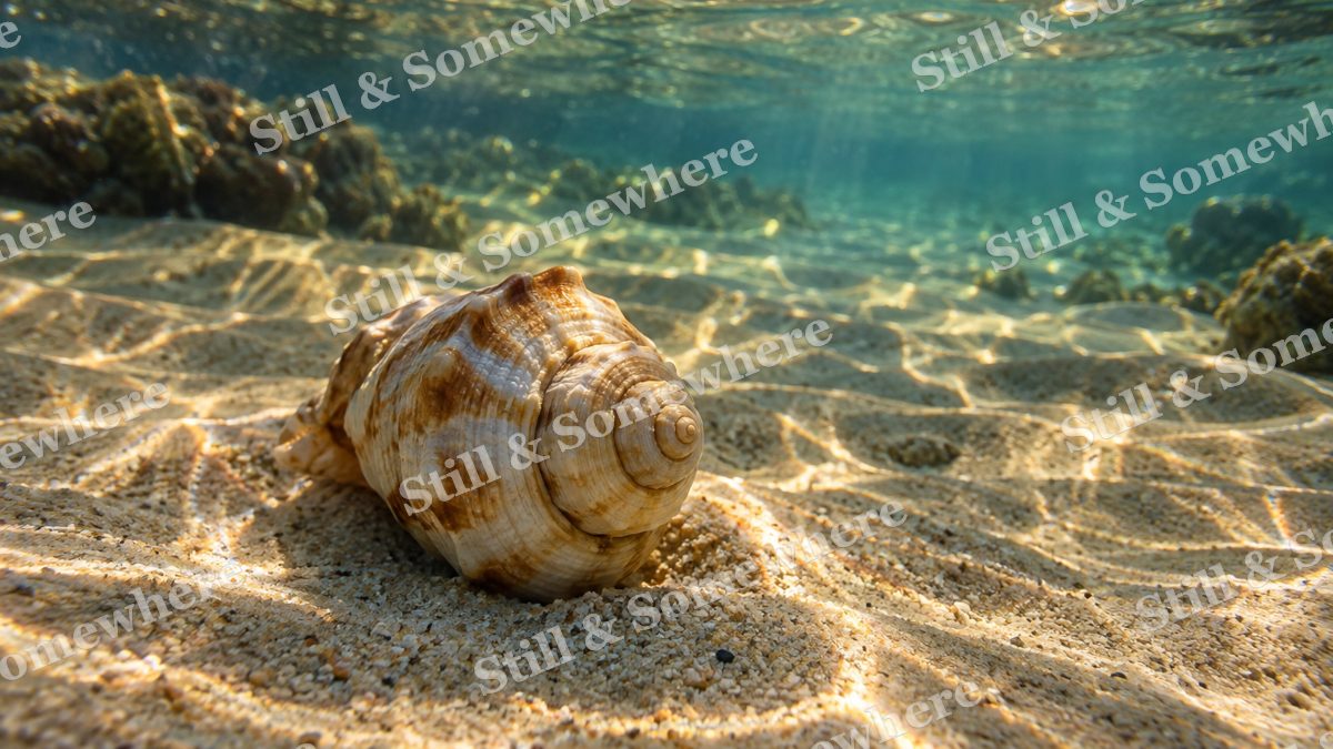 Spiral Shell Caustics, ocean artwork preview