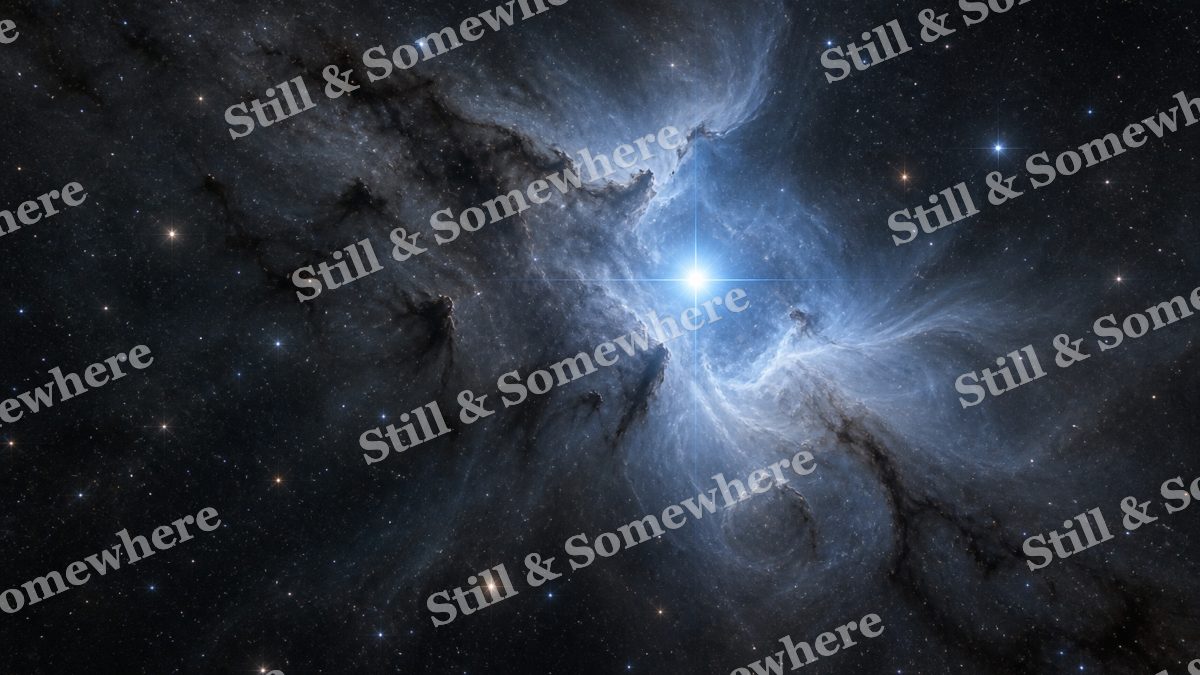 Space 08 Silver Reflection Nebula, space artwork preview