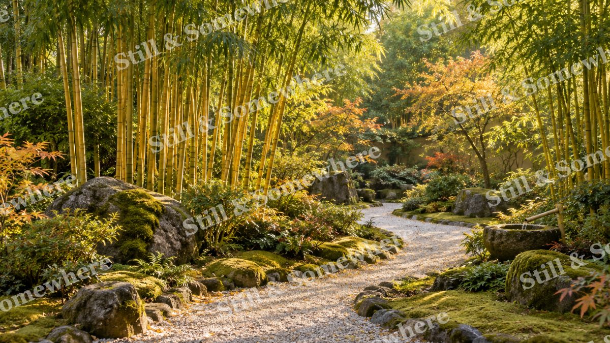 Golden Bamboo Garden, gardens artwork preview