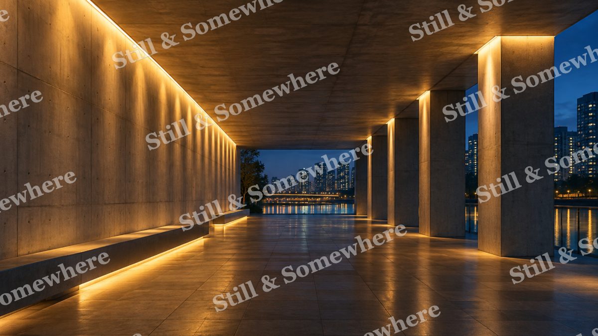 Lights Midnight Concrete Passage, city lights artwork preview