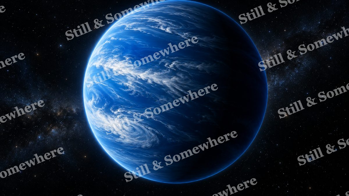 Space 18 Azure Planet Atmosphere, space artwork preview