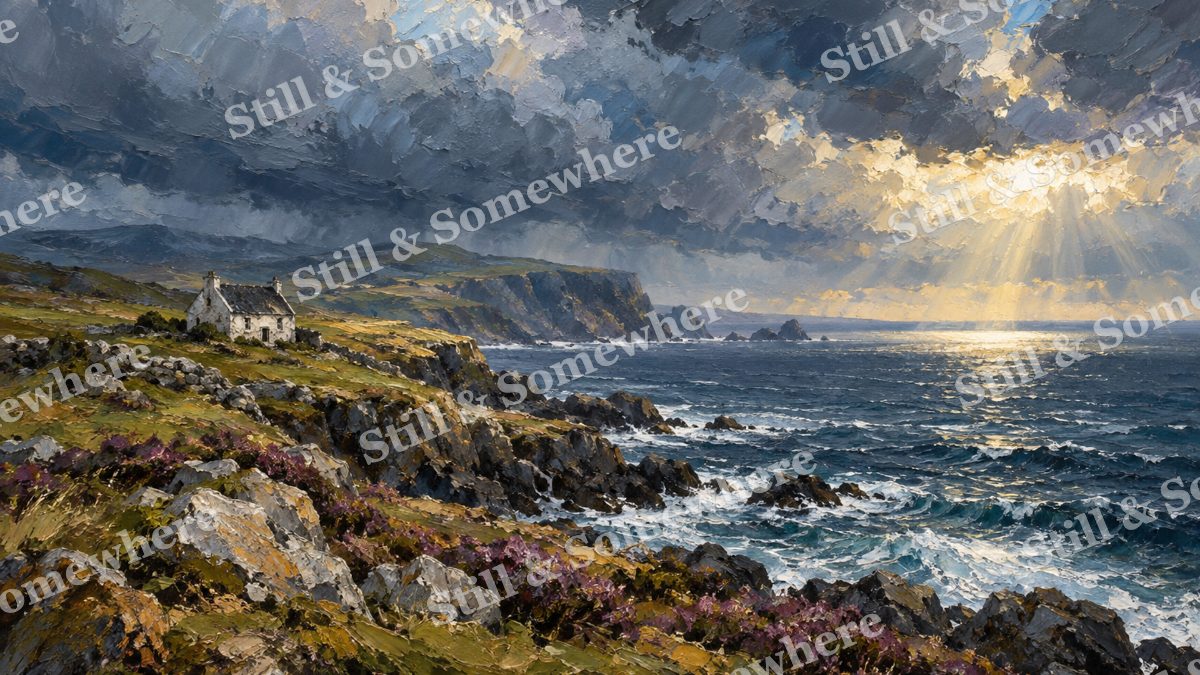 Storm Light on the Headland, paintings artwork preview