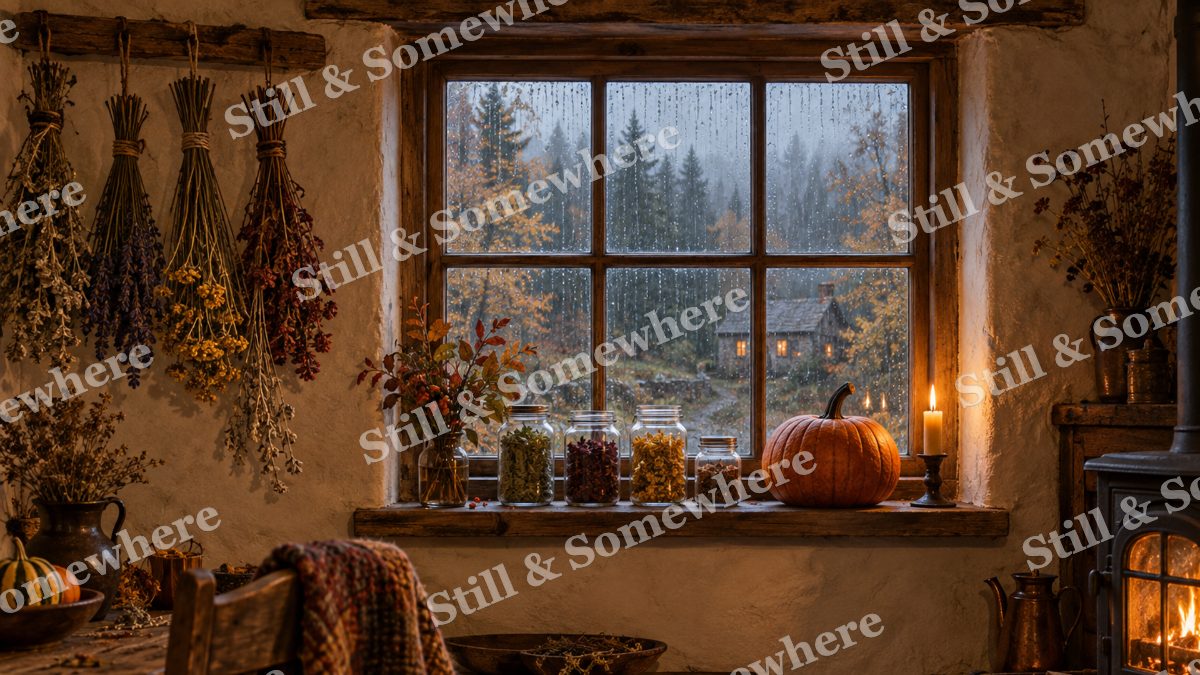 36 Herb Bundles At The Window, halloween artwork preview