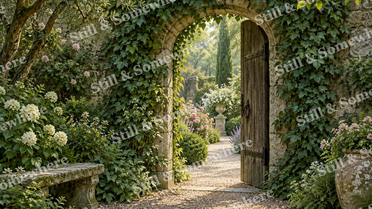 Secret Garden Doorway, gardens artwork preview