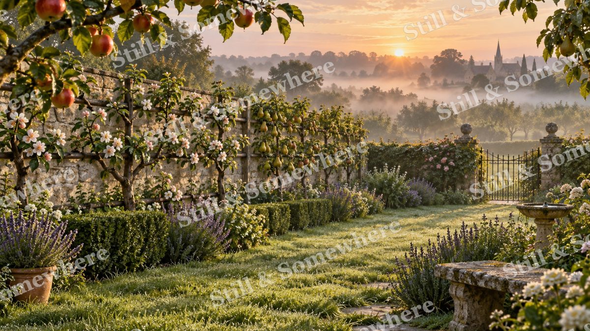 Orchard Garden at First Light, gardens artwork preview