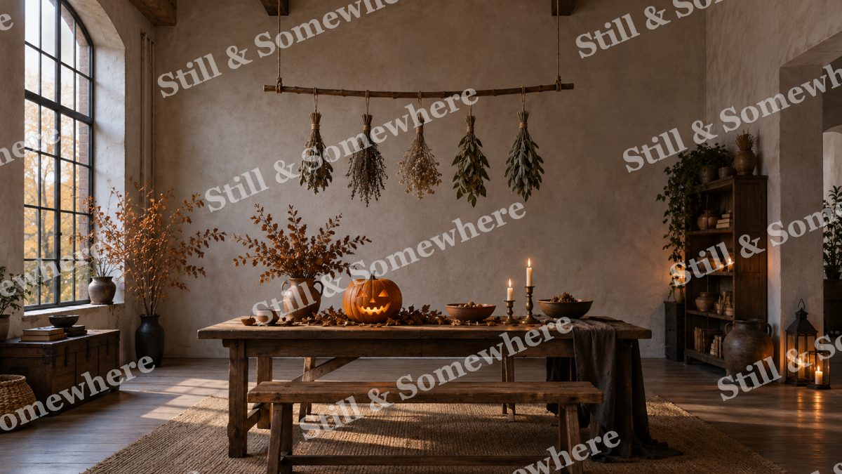 Halloween Herb Drying Loft, halloween artwork preview