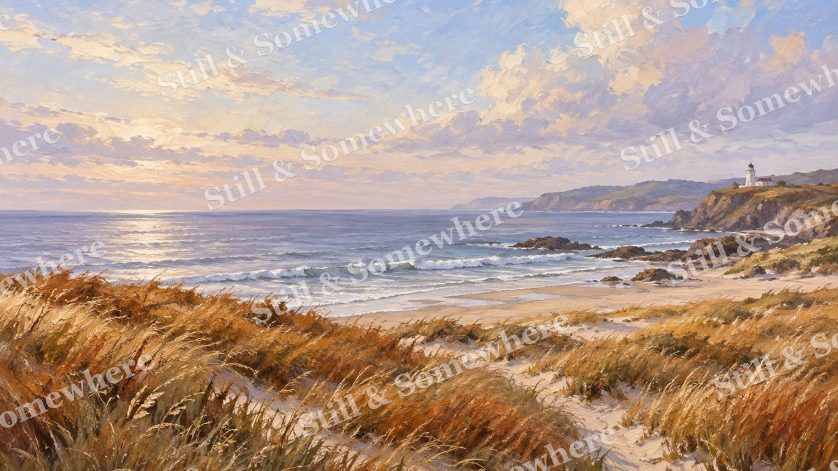 Sea Grass in Autumn Light, paintings artwork preview