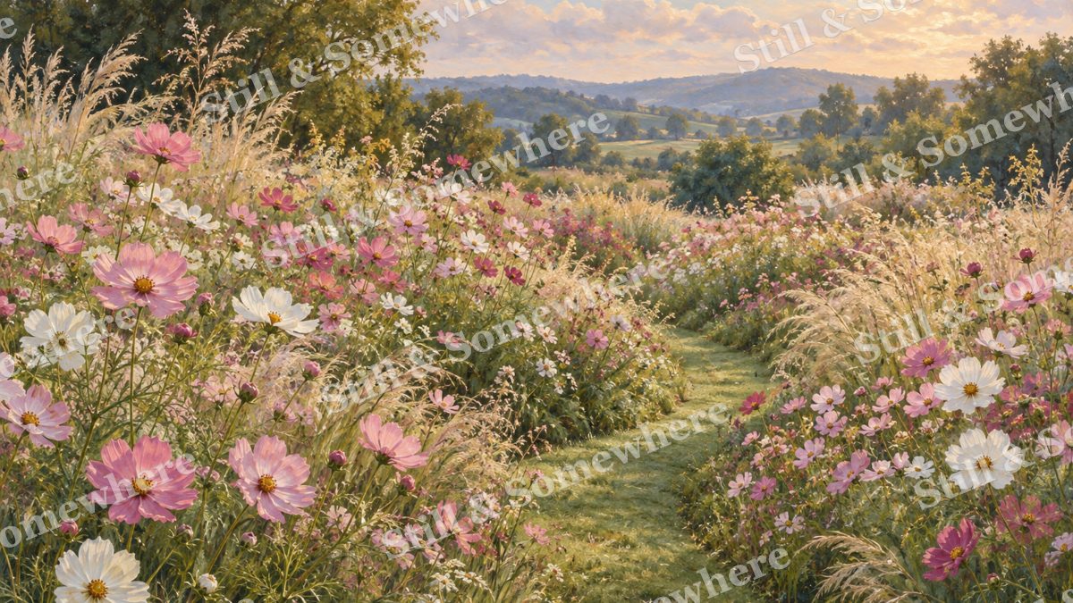 Cosmos Meadow Garden, gardens artwork preview